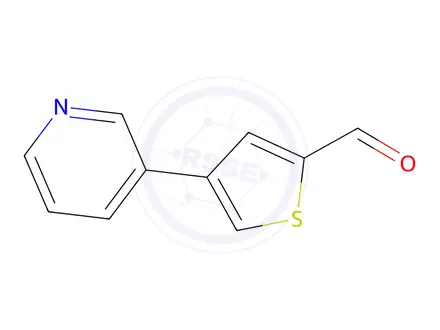 Chemical structure of 4-(Pyridin-3-yl)thiophene-2-carbaldehyde