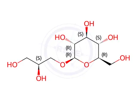 Chemical structure of (2S)-2,3-Dihydropropyl beta-D-glucopyranoside