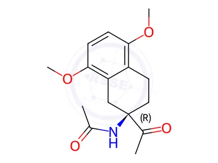 Chemical structure of (R)-N-(2-Acetyl-1,2,3,4-tetrahydro-5,8-dimethoxy-2-naphthalenyl)acetamide