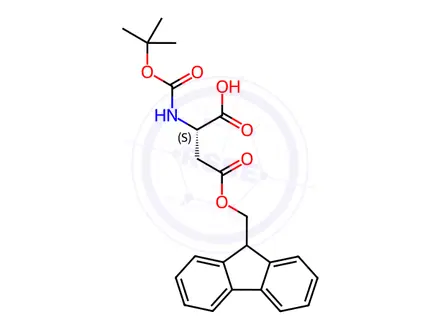 Chemical structure of Boc-Asp(Ofm)-OH