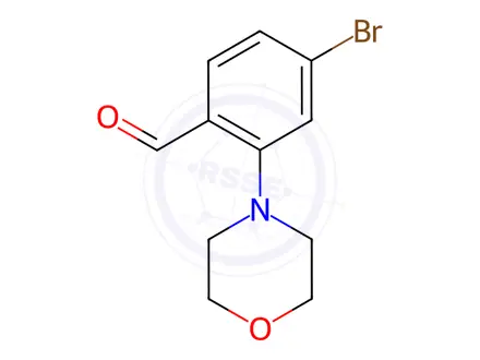Chemical structure of 4-Bromo-2-(N-morpholino)-benzaldehyde