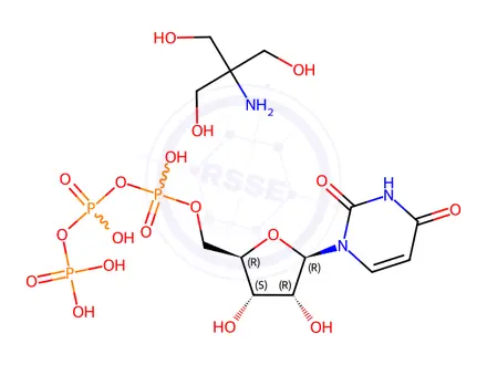 Chemical structure of Uridine 5'-Triphosphate Tris Salt
