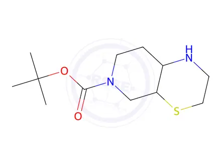 Chemical structure of Tert-butyl octahydro-6H-pyrido[3,4-b][1,4]thiazine-6-carboxylate