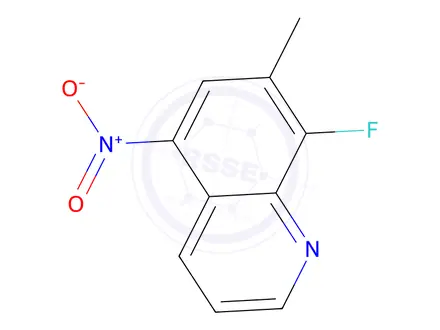 Chemical structure of 8-Fluoro-7-methyl-5-nitroquinoline