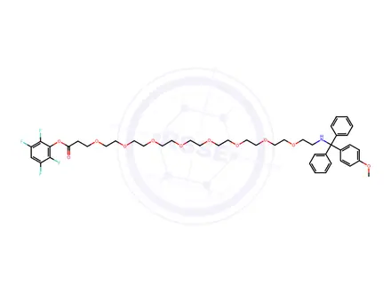 Chemical structure of Methoxytrityl-n-PEG8-tfp Ester
