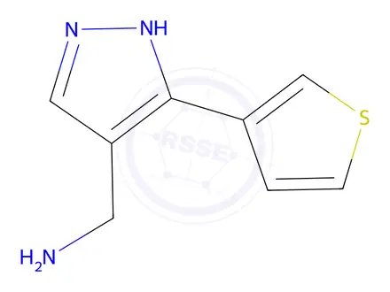 Chemical structure of (3-(Thiophen-3-yl)-1H-pyrazol-4-yl)methanamine
