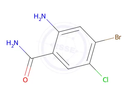 Chemical structure of 2-Amino-4-bromo-5-chlorobenzamide