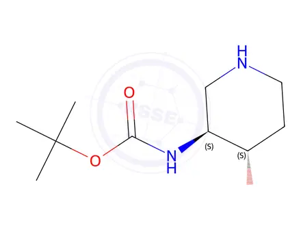 Chemical structure of rel-tert-Butyl ((3S,4S)-4-methoxypiperidin-3-yl)carbamate
