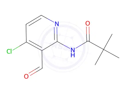 Chemical structure of N-(4-chloro-3-formylpyridin-2-yl)pivalamide