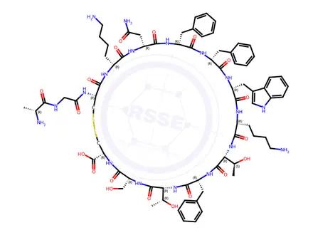 Chemical structure of Somatostatin Acetate