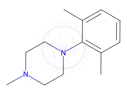Chemical structure of Piperazine, 1-(2,6-dimethylphenyl)-4-methyl-