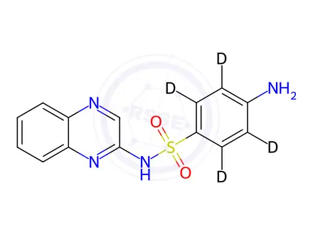 Chemical structure of Sulfaquinoxaline-D4