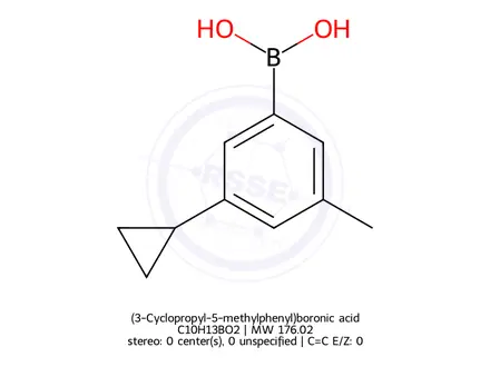 Chemical structure of (3-Cyclopropyl-5-methylphenyl)boronic acid