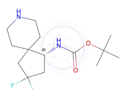 Chemical structure of tert-Butyl (R)-(3,3-difluoro-8-azaspiro[4.5]decan-1-yl)carbamate