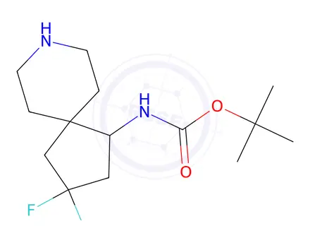 Chemical structure of Tert-butyl (3,3-difluoro-8-azaspiro[4.5]decan-1-yl)carbamate