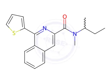 Chemical structure of N-(sec-Butyl)-N-methyl-1-(thiophen-2-yl)isoquinoline-3-carboxamide