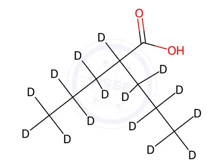 Chemical structure of 2-Propylpentanoic-d15 Acid
