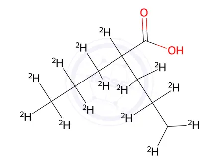 Chemical structure of Valproic Acid-d14