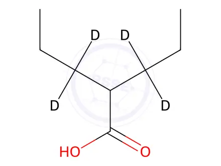 Chemical structure of Valproic Acid D4