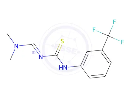 Chemical structure of N-[(Dimethylamino)methylene]-N'-[3-(trifluoromethyl)phenyl]thiourea