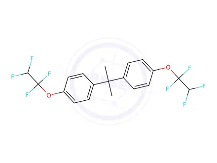 Chemical structure of 1,1'-isopropylidenebis[4-(1,1,2,2-tetrafluoroethoxy)benzene]