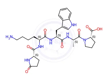 Chemical structure of BPP 5a Pyr-Lys-Trp-Ala-Pro-OH
