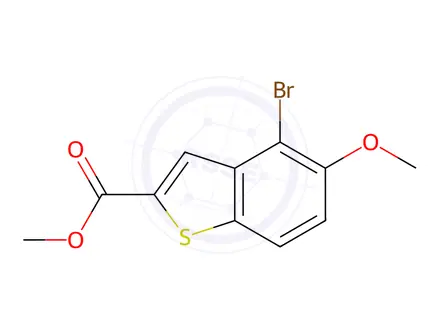 Chemical structure of Methyl 4-bromo-5-methoxybenzo[b]thiophene-2-carboxylate