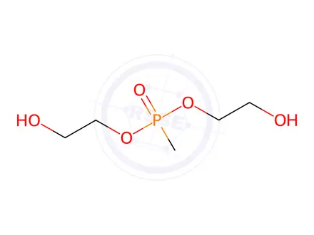 Chemical structure of Phosphonic acid, methyl-, bis(2-hydroxyethyl) ester (8CI,9CI)