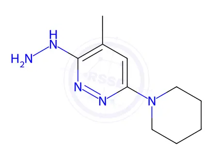 Chemical structure of [4-methyl-6-(1-piperidyl)pyridazin-3-yl]hydrazine hydrate dihydrochlor ide