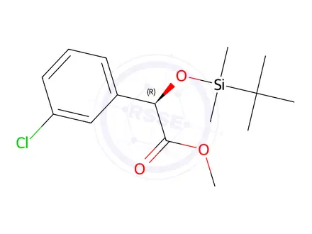 Chemical structure of Methyl (R)-2-[(tert-Butyldimethylsilyl)oxy]-2-(3-chlorophenyl)acetate