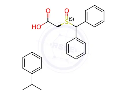 Chemical structure of (R)-Modafinil Carboxylate (S)-α-Methylbenzenemethanamine Salt
