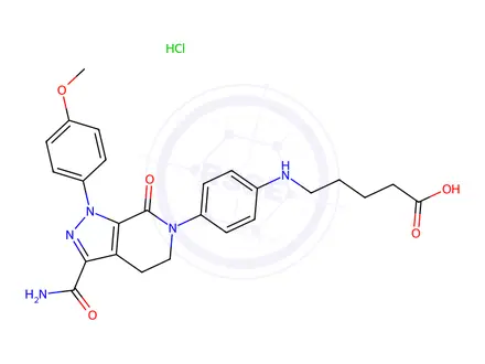 Chemical structure of Apixaban Amino Acid Impurity Hydrochloride