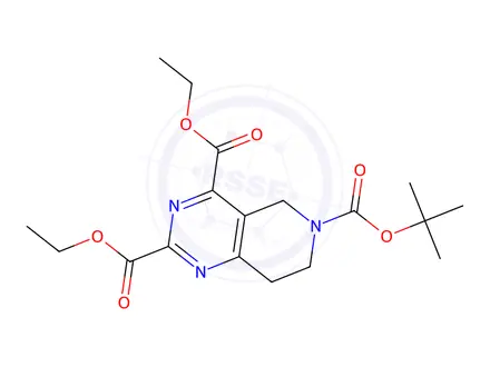Chemical structure of 6-(Tert-butyl) 2,4-diethyl 7,8-dihydropyrido[4,3-d]pyrimidine-2,4,6(5H)-tricarboxylate