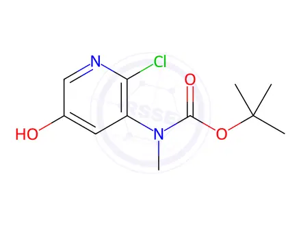 Chemical structure of Carbamic acid, N-(2-chloro-5-hydroxy-3-pyridinyl)-N-methyl-, 1,1-dimethylethyl ester