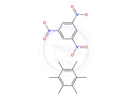 Chemical structure of Benzene, 1,2,3,4,5,6-hexamethyl-, compd. with 1,3,5-trinitrobenzene (1:1)