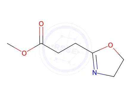 Chemical structure of 2-Oxazolepropanoic acid, 4,5-dihydro-, methyl ester