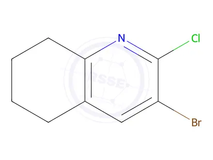 Chemical structure of 3-Bromo-2-chloro-5,6,7,8-tetrahydroquinoline