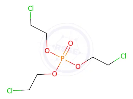 Chemical structure of Ethanol, 2-chloro-, 1,1',1''-phosphate, polymer with isocyanatobenzene