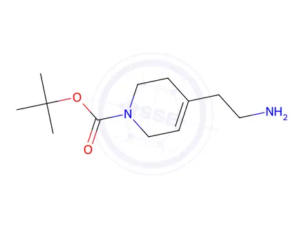 Chemical structure of tert-Butyl 4-(2-aminoethyl)-1,2,3,6-tetrahydropyridine-1-carboxylate