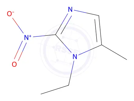 Chemical structure of 1-Ethyl-5-methyl-2-nitro-1H-imidazole
