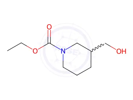 Chemical structure of Ethyl 3-(hydroxymethyl)piperidine-1-carboxylate
