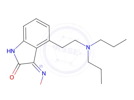 Chemical structure of (Z)-4-(2-(dipropylamino)ethyl)-3-(hydroxyimino)indolin-2-one