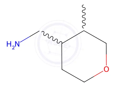 Chemical structure of (3-methyloxan-4-yl)methanamine