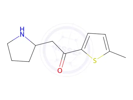 Chemical structure of 1-(5-Methylthiophen-2-yl)-2-(pyrrolidin-2-yl)ethan-1-one