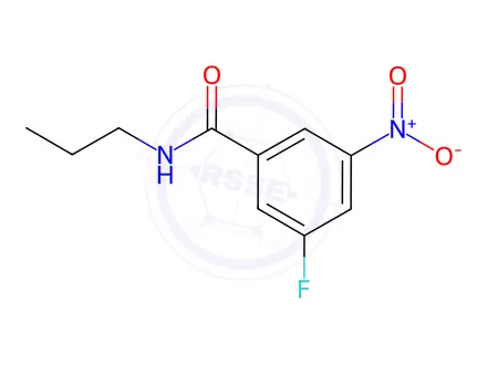 Chemical structure of Benzamide, 3-fluoro-5-nitro-N-propyl-