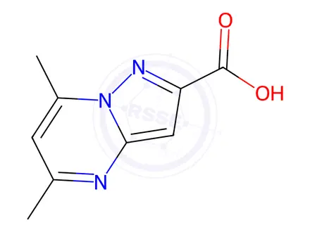 Chemical structure of 5,7-Dimethylpyrazolo[1,5-a]pyrimidine-2-carboxylic acid