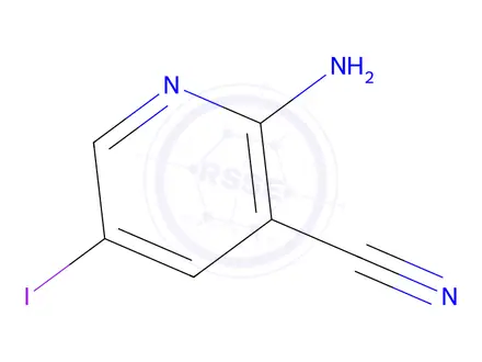 Chemical structure of 2-Amino-5-iodonicotinonitrile
