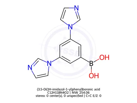 Chemical structure of (3,5-Di(1H-imidazol-1-yl)phenyl)boronic acid