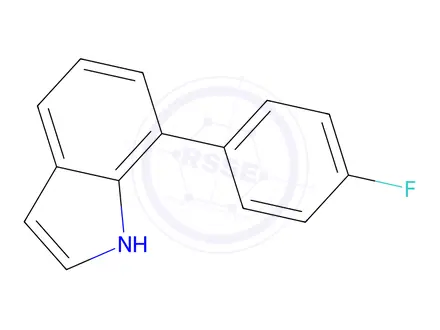 Chemical structure of 7-(4-Fluorophenyl)-1H-indole