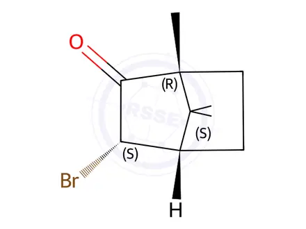 Chemical structure of (+)-3-Bromocamphor